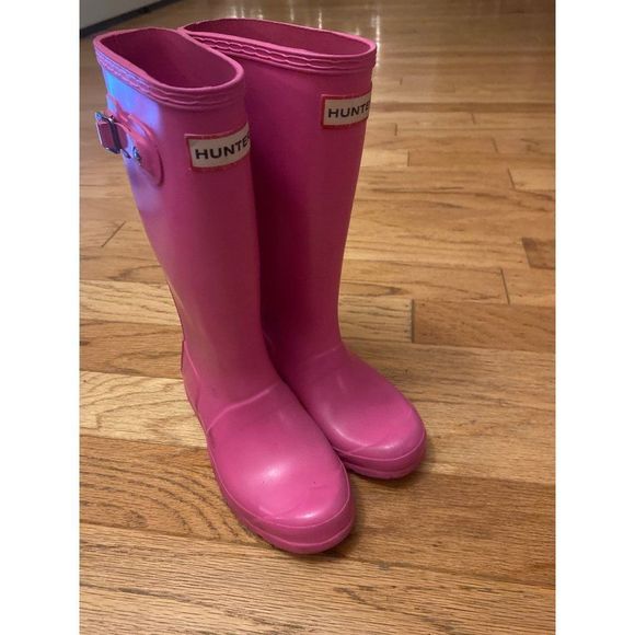 Hunter Shoes Hunter Girls Bright Pink Tall Rain Boots Size Poshmark